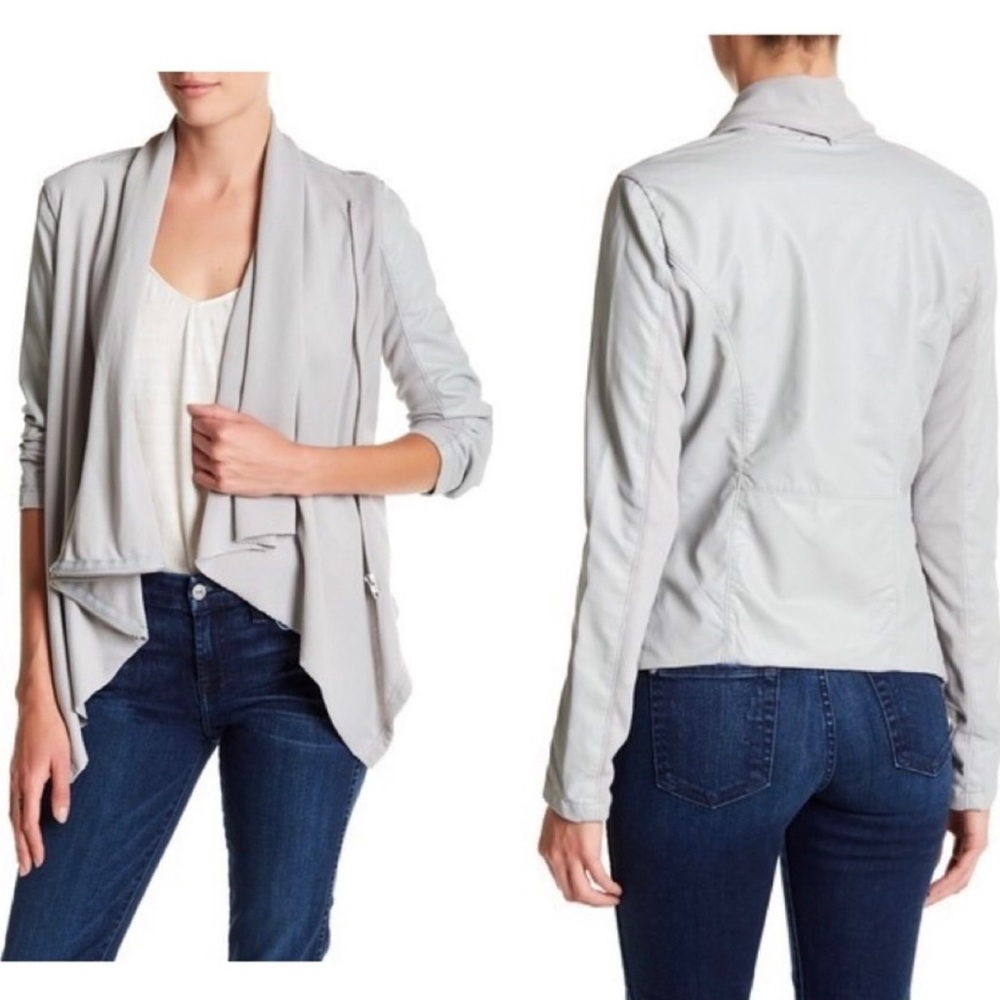 Blank NYC Faux Leather Gray Jacket